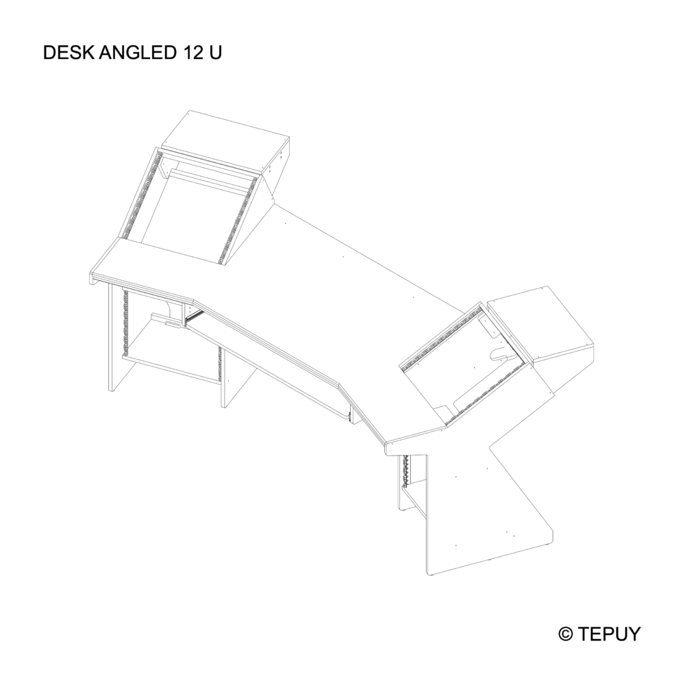 Studio Desk - Angled - 20U - Image 4